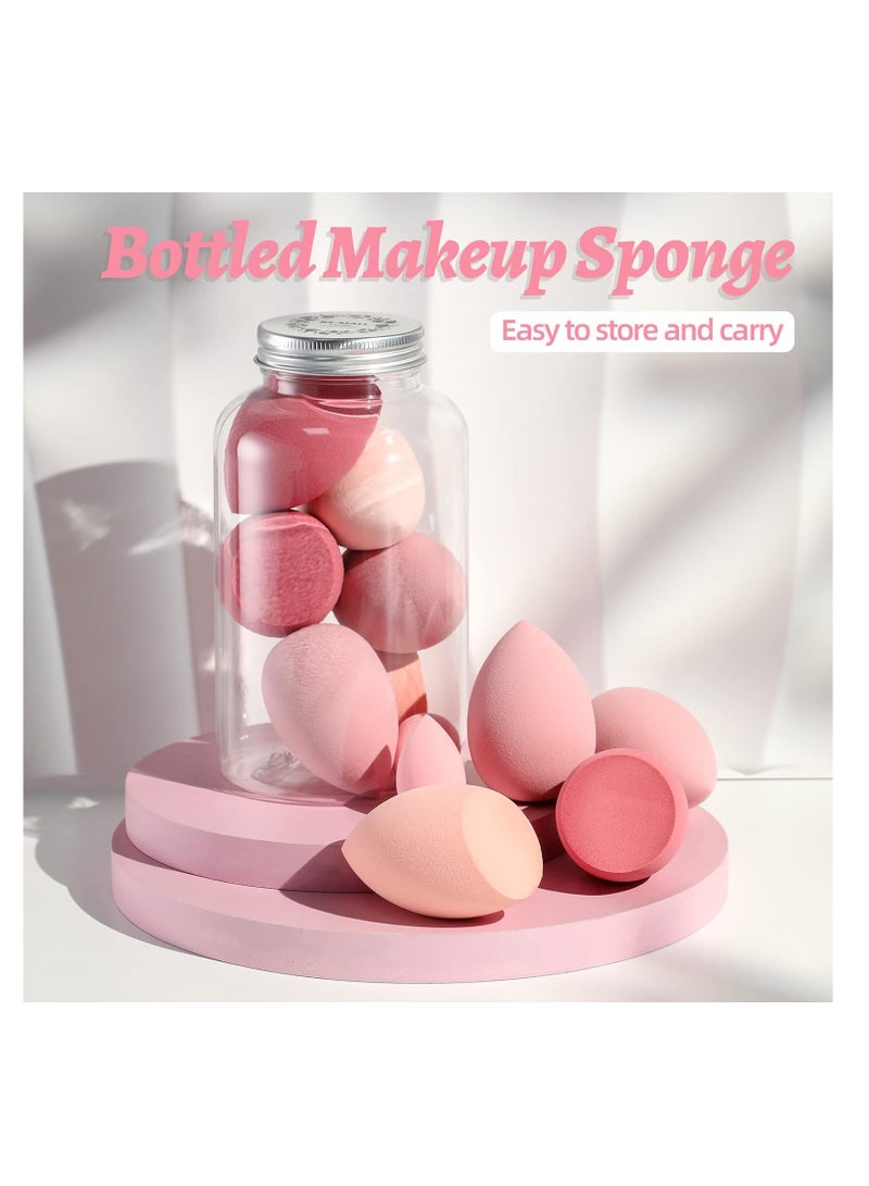 Makeup Sponge Set BS-MALL Blender Sponges 7 Pcs for Liquid, Cream, and Powder, Multi-colored with 1 Mini Makeup Sponge Pink (A-Pink)