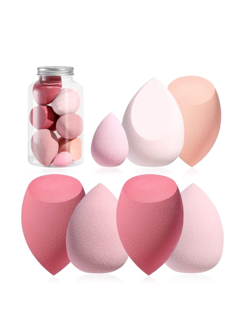 Makeup Sponge Set BS-MALL Blender Sponges 7 Pcs for Liquid, Cream, and Powder, Multi-colored with 1 Mini Makeup Sponge Pink (A-Pink)