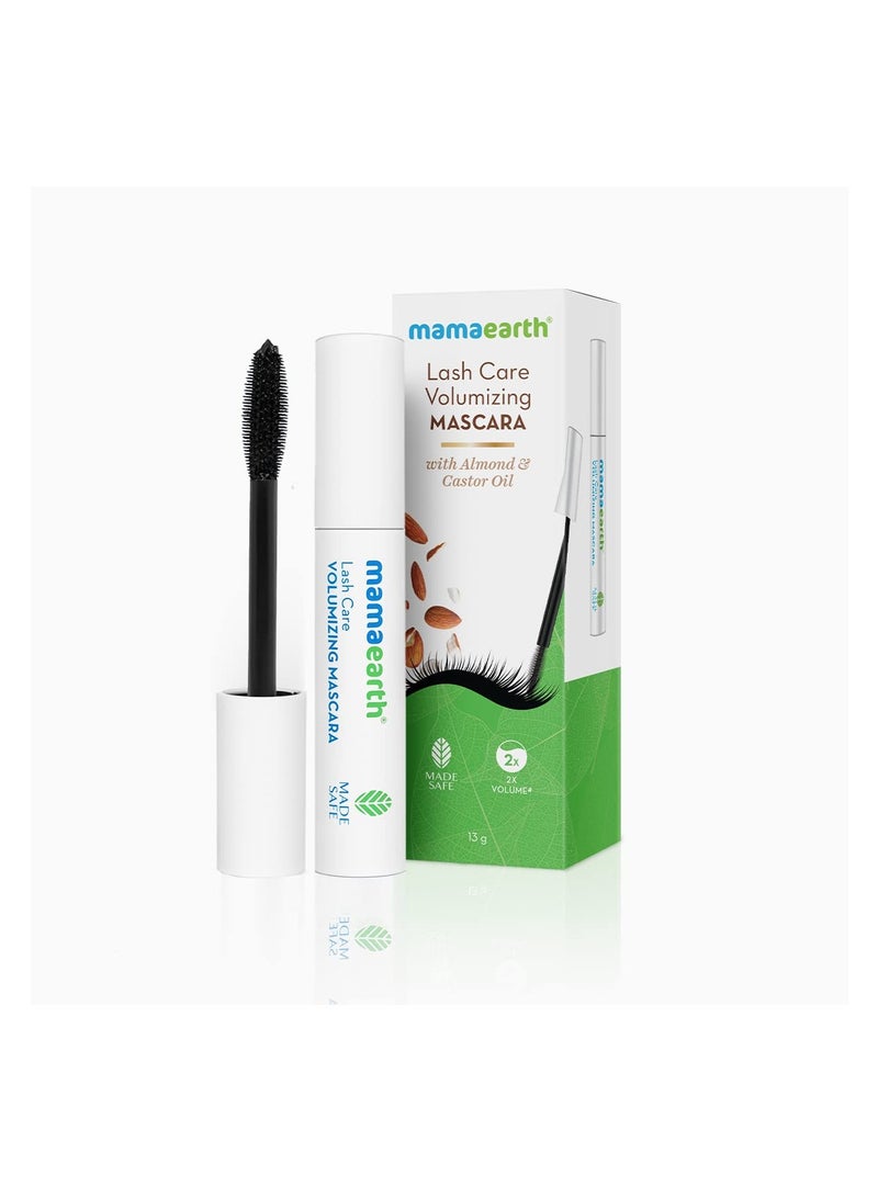 Mamaearth Lash Care Volumizing Mascara with Castor Oil and Almond Oil for 2X Instant Volume  13 g