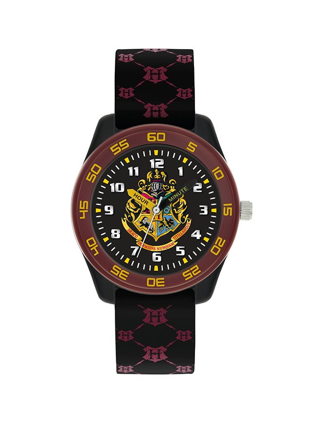 Boy's Analog Round Shape Silicone Wrist Watch HP9050ARG - 32 Mm