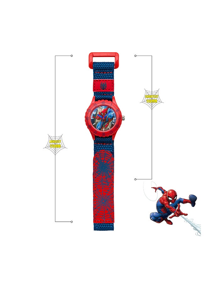 Boy's Analog Round Shape Silicone Wrist Watch SPD3495ARG - 32 Mm
