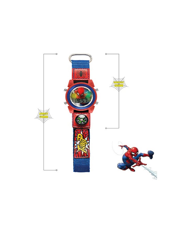 Boy's Digital Round Shape Fabric Wrist Watch SPD4586 - 37 Mm