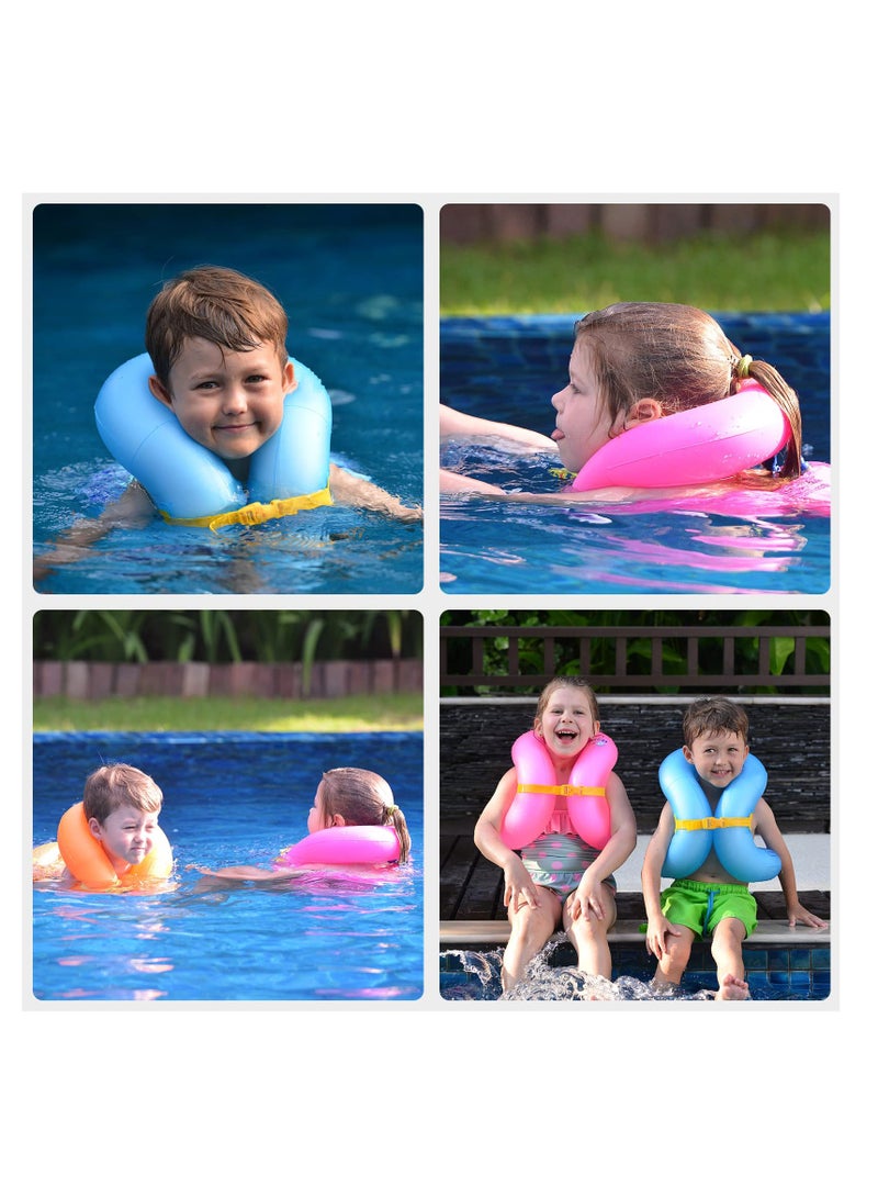 Swim Vest, for Kids 30-90 lbs 4-10 Years Old Inflatable Swimming Floaties with Adjustable Safety Buckle & Dual airbags for Boys Girls Water Vest for Pool Beach Lake & Ocean
