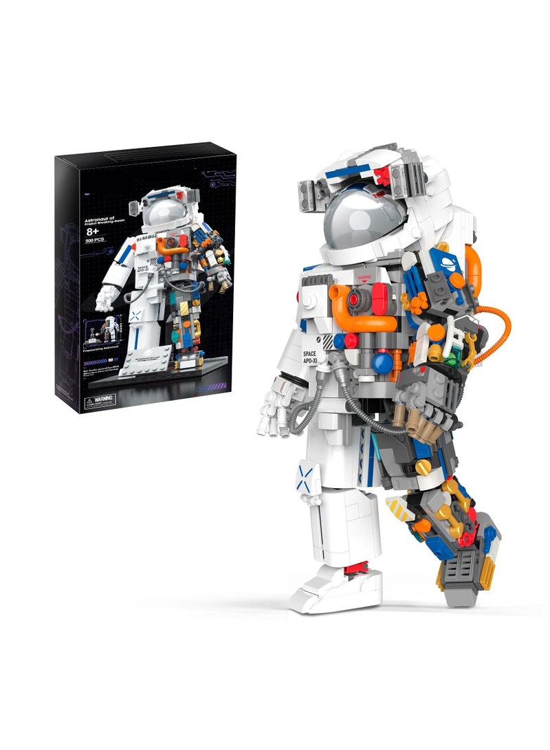 Space Exploration Astronaut Toys Building Block Kit, Collectible Mechanical Spaceman Build and Display Model, Creative Birthday Gift for Adults Kids, New 2023 (900 Pcs)