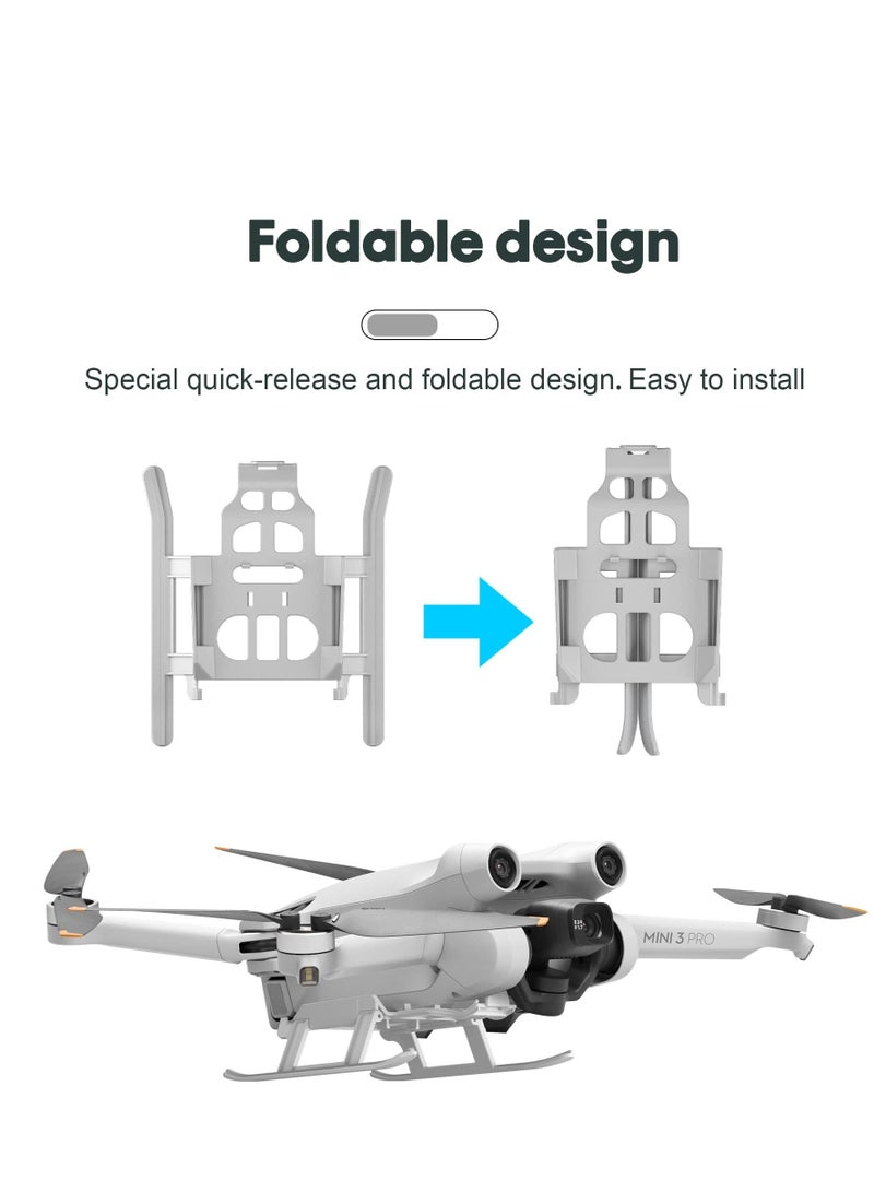Suitable for DJI Mini 3 Pro Landing Gear Foldable Height Extension Legs Drop and Scratch Resistant and Protection Drone Accessories Tripod Head Drop Cushion Training Frame