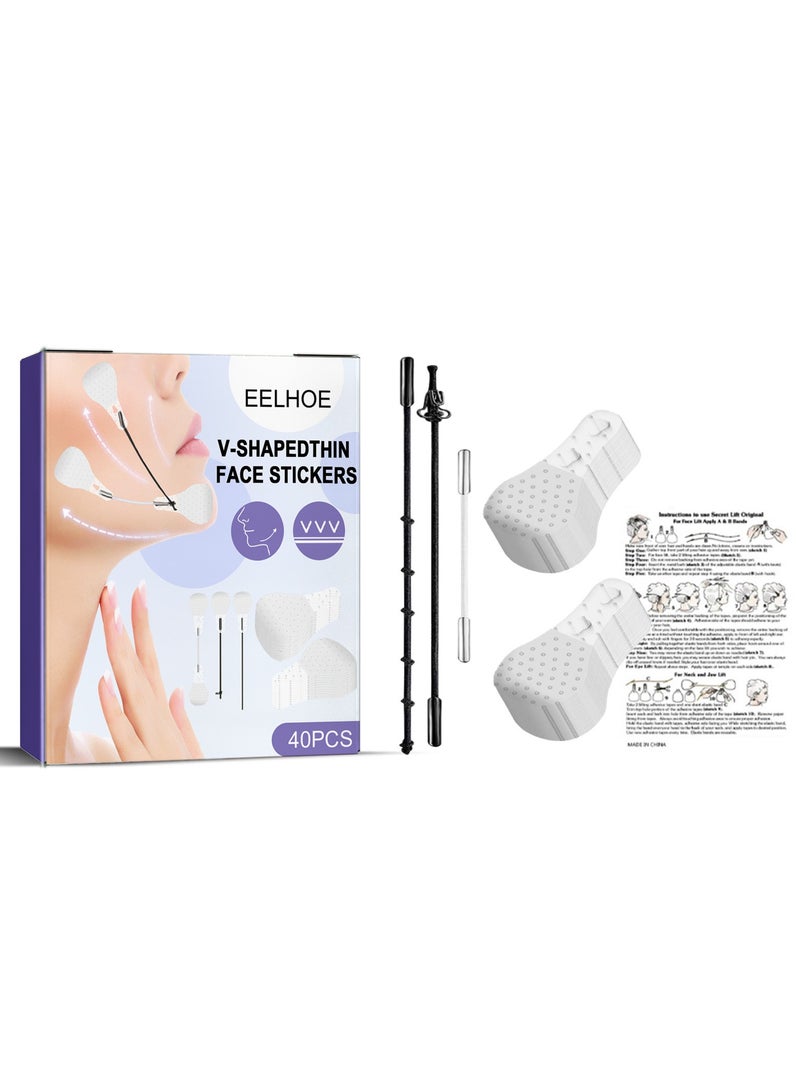 EELHOE shrink chin muscles and tighten facial skin facial invisible lifting patch 40pcs