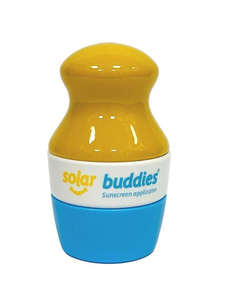 Solar Buddies Refillable Roll On Sponge Applicator For Kids, Adults, Families, Travel Size Holds 100ml Travel Friendly for Sunscreen, Suncream and Lotions (Blue)