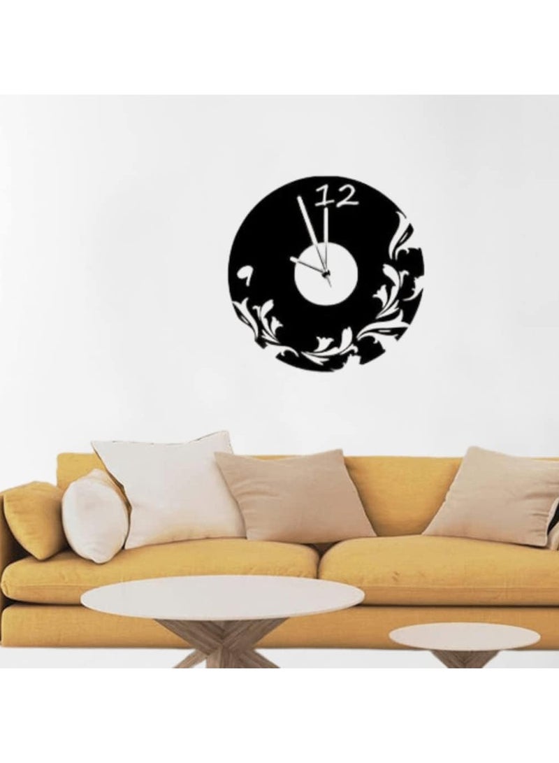 Bottom Leaves 3D Wall Clock Unique and Artistic Timepiece with Leaf Design for Wall Décor