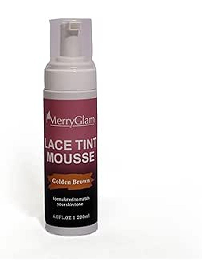 Lace Tint Mousse Golden Brown Instant Natural Look for Lace Wigs Easy Application Long Lasting