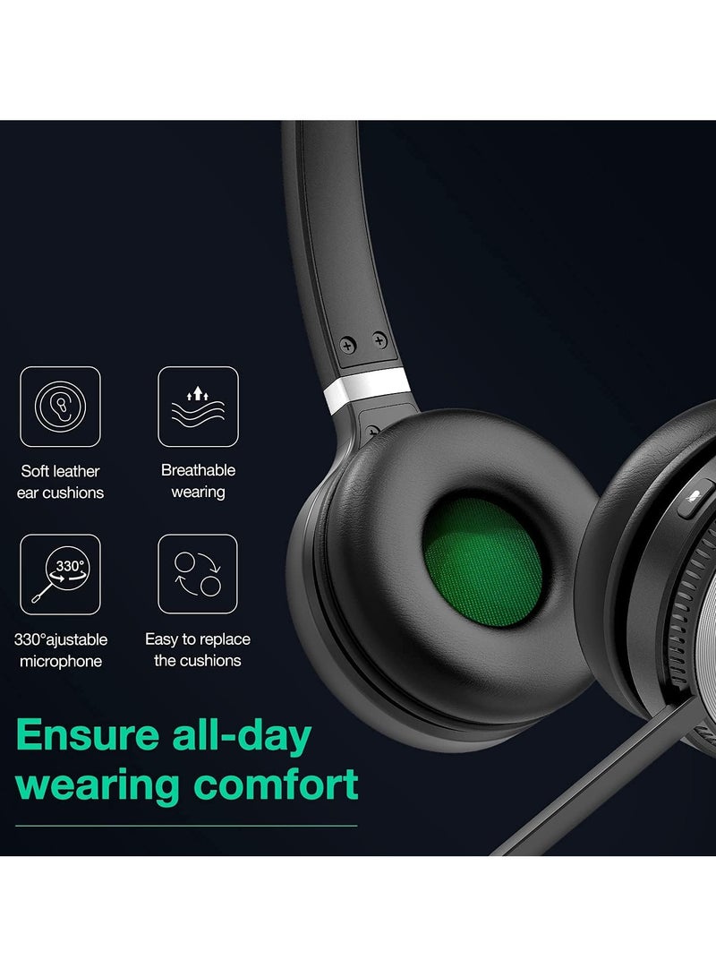 WH62 Wireless Headset with Microphone Teams Zoom Certified