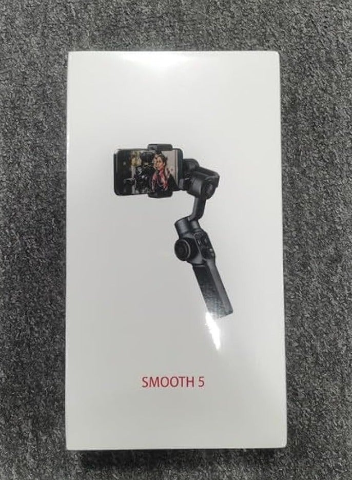 Zhiyun Smooth 5 Combo Gimbal Stabilizer for Smartphones, 3-Axis Mobile Phone Holder, Portable Stabilizer for Vlogging, YouTube, Tiktok, Live Video Compatible with iPhone and Android