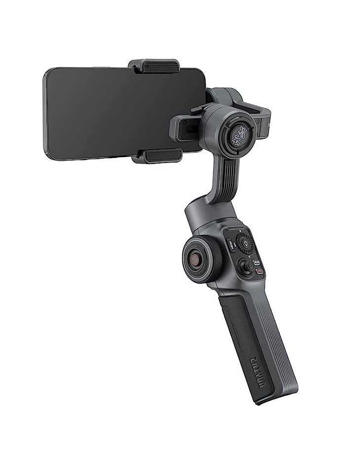 Zhiyun Smooth 5 Combo Gimbal Stabilizer for Smartphones, 3-Axis Mobile Phone Holder, Portable Stabilizer for Vlogging, YouTube, Tiktok, Live Video Compatible with iPhone and Android