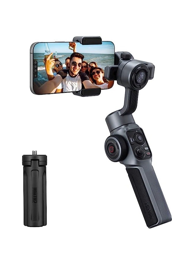 Zhiyun Smooth 5 Combo Gimbal Stabilizer for Smartphones, 3-Axis Mobile Phone Holder, Portable Stabilizer for Vlogging, YouTube, Tiktok, Live Video Compatible with iPhone and Android