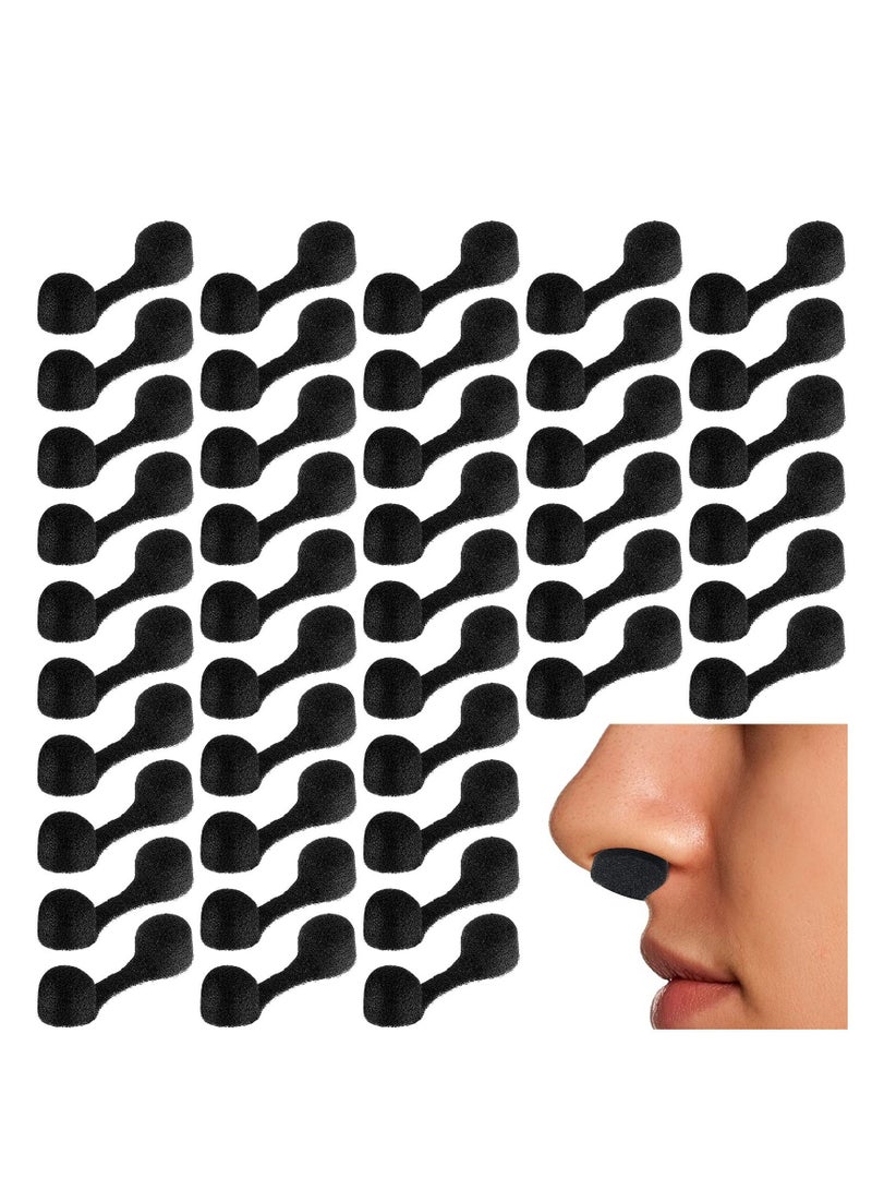 Nose Plug Filter, Disposable Nose Dust Filters Nostril Filters Spray Nose Filter Sponge Nose Plugs for Women Men Sunless Spray Tanning Outdoor Dust Construction Areas (100 Pieces Black)