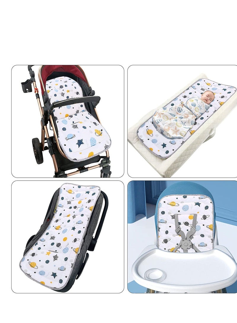 Baby Stroller Cushion Universal Breathable and Soft Stroller Mat Cotton Baby Seat Pad Liner for Stroller, Comfortable Seat Liner for Newborn, Infant or Toddler
