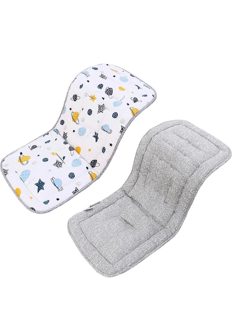 Baby Stroller Cushion Universal Breathable and Soft Stroller Mat Cotton Baby Seat Pad Liner for Stroller, Comfortable Seat Liner for Newborn, Infant or Toddler