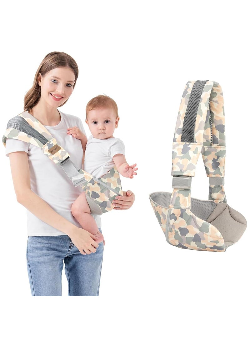 Baby Sling Carrier, Compact Hipseat One-Shoulder Carrier, Portable Baby Carrier Sling Hip for Newborn to Toddler Infants Carrying up to 44 lbs