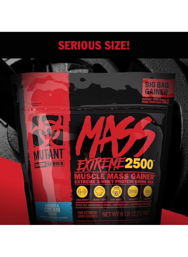 Mutant Mass Extreme 2500 6 Lbs Triple Chocolate Flavor 10 Serving