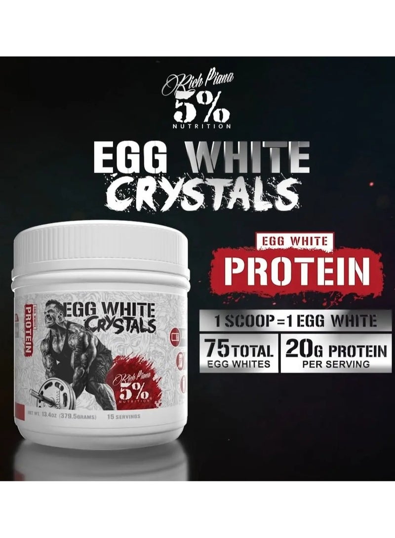 5% Nutrition Egg White Crystals Protein 379g Unflavored 15 Serving