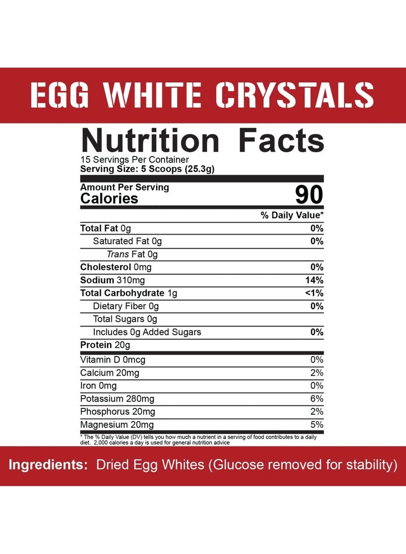 5% Nutrition Egg White Crystals Protein 379g Unflavored 15 Serving