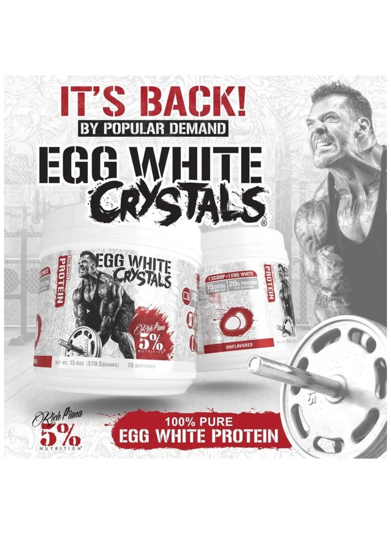 5% Nutrition Egg White Crystals Protein 379g Unflavored 15 Serving