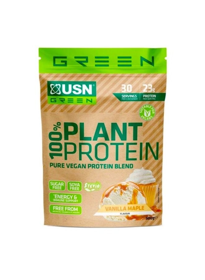 Plant Protein, Pure Vegan Protein Blend, Vanilla Maple Flavour, 900gm