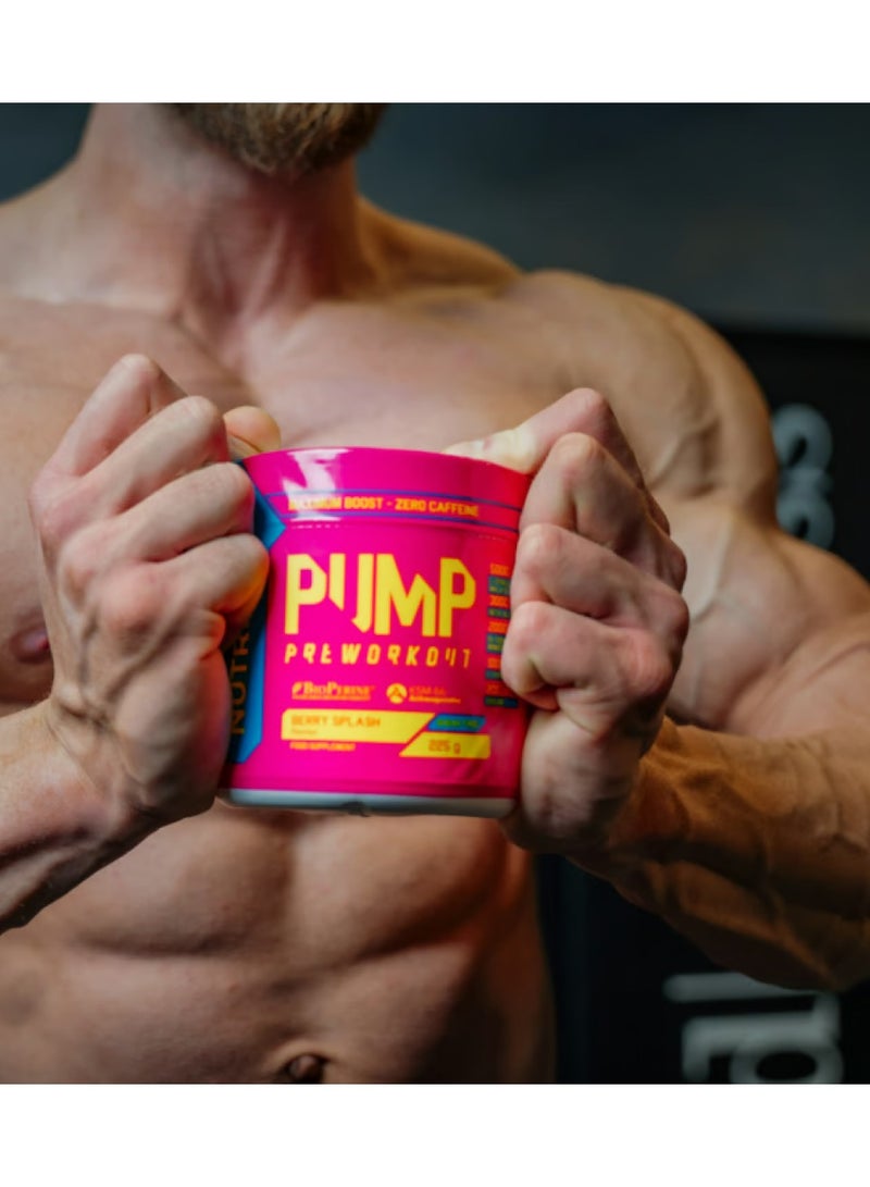 Nutrend Pump Pre-Workout 225g, Berry Splash Flavor