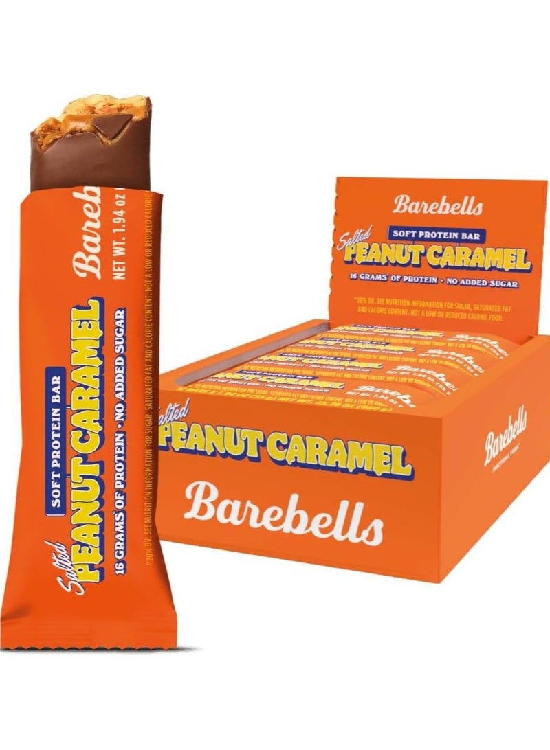 Barebells Protein Bar, Salted Peanut Caramel, 55g Pack of 12