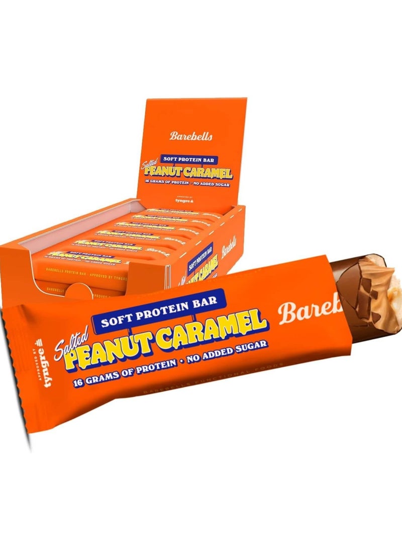 Barebells Protein Bar, Salted Peanut Caramel, 55g Pack of 12