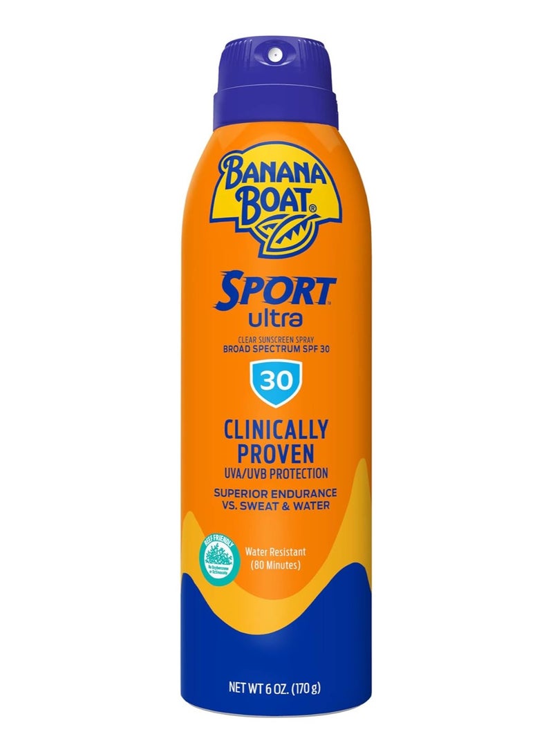 Sunscreen Ultra Mist Sport Performance Broad Spectrum Sun Care Sunscreen Spray SPF 30 6 Ounce
