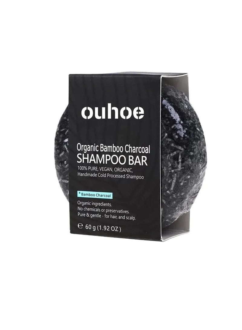 Bamboo Charcoal Shampoo Soap, Gray White Hair Reverse Soap Bar, Anti Hair Loss Deep Cleansing Scalp Strengthening Shampoo Bar, Nourishing Repairing Dry Hair Soap To Prevent Hair Loss