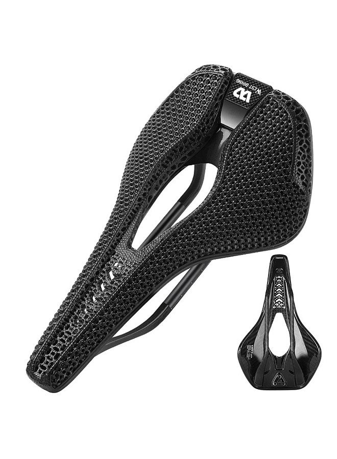 Carbon Fiber 3D Printed Bicycle Saddle Breathable Bike Saddle Ultralight Road Bike Seat