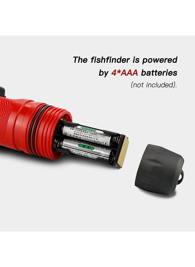 Sonar Ice Fishing Fishfinder with LED Underwater Light Wireless Handheld Fishfinder with 0.8-90m Detection Depth