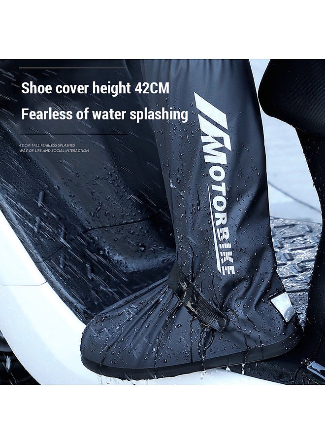 High Tube PVC Waterproof Shoe Covers Reusable Rain Boot Shoe Cover with Reflector