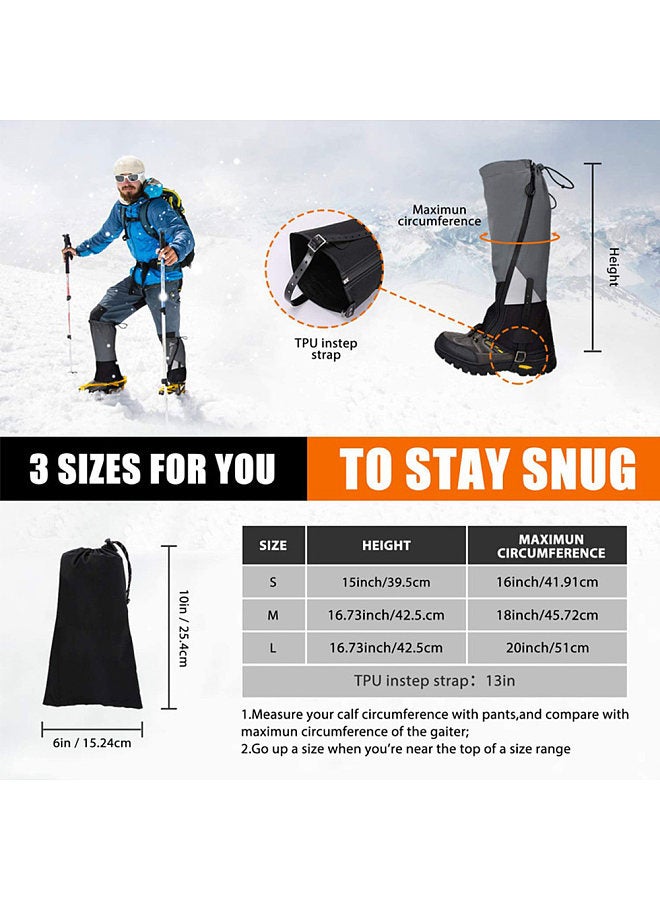 Legging Gaiter Travel Outdoor Leg Warmers Hiking Skiing Waterproof Winter Shoe Cover Boot Tourist Foot Protection Guard