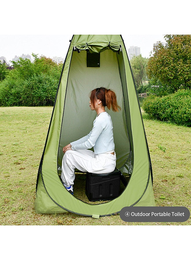 Portable Folding Toilet Outdoor Camping Potty with Lid for Camping Hiking Travel