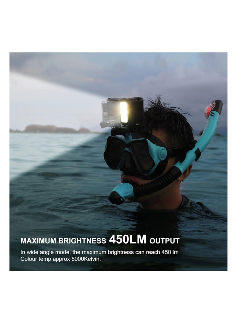 Aluminum Underwater Dive Light, Fit for GoPro Waterproof Fill Nigh Light, 164ft Scuba Light Photography Accessories, Fit for GoPro Hero 12 11 10 9 8 7 6 5 4 3 Mini Max Session DJI OSMO Action Camera