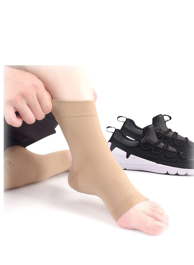 Ankle Compression Sleeve For Sprained Open Toe Socks Breathable Elastic Thin Brace