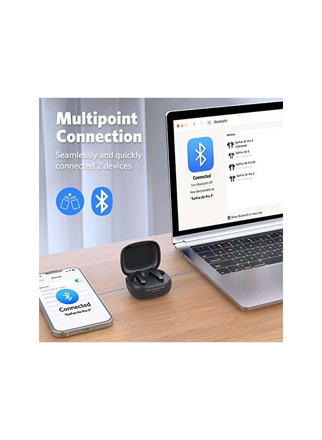 Air Pro 3 Noise Cancelling Wireless Earbuds Qualcomm Adaptive Sound Wireless Charging