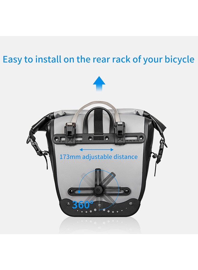 15L/25L Cycling Trunk Bag Waterproof Bicycle Rear Rack Bag Rear Seat Bag Bike Pannier Bag Pack Travel Touring Grocery Bag