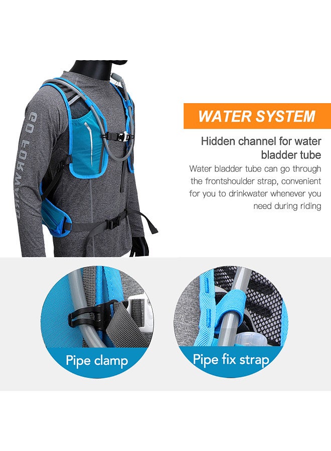 Cycling Backpack with Drinking Bladders Outdoor Running Bag Bicycle Bag Sports Vest Ultralight Riding Bags Breathable Jogging Travel Daypack Bag for Riding Running Hiking Camping