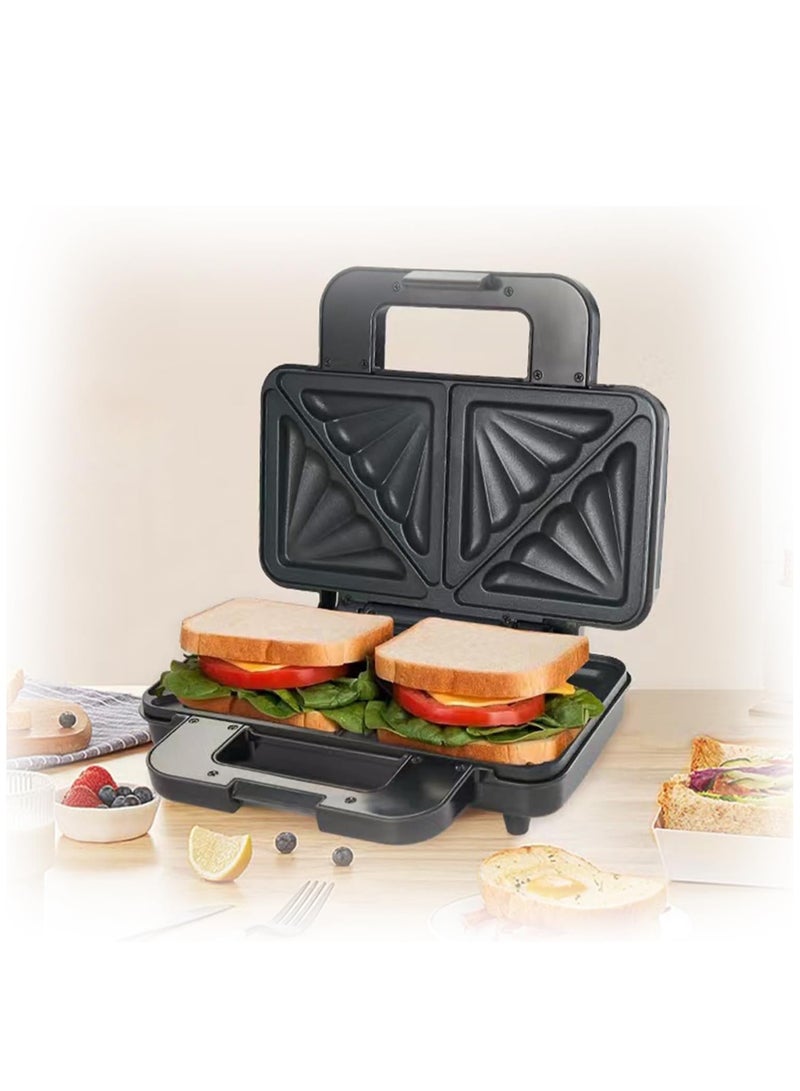 Sandwich Toaster, Toastie Maker with Deep Fill Non-Stick Hot Plates, 4 Slice Double Sided 1000W Electric Grill Press Perfect for Toasted Cheese Snacks