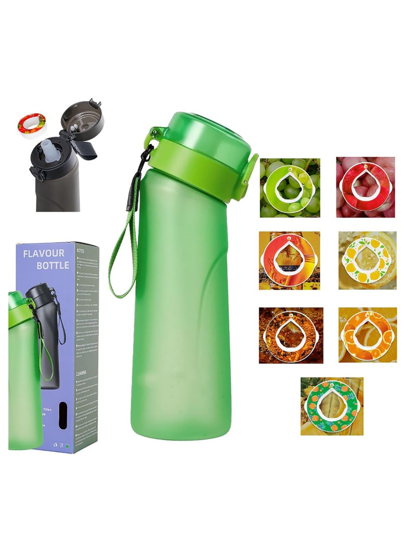 Sports Air Water Bottle BPA Free Starter up Set Drinking Bottles,750ML Fruit Fragrance Water Bottle, with 7 Flavour pods%0 Sugar Water Cup, for Gym and Outdoor Gift
