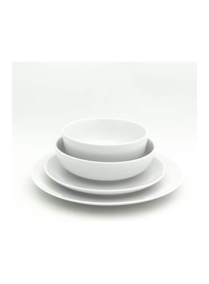 Home Essential 16-Piece white Porcelain Dinnerware Set (Service for 4)