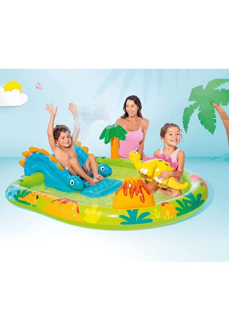 Little Dino Dinosaur Themed Inflatable Backyard Pool Play Center