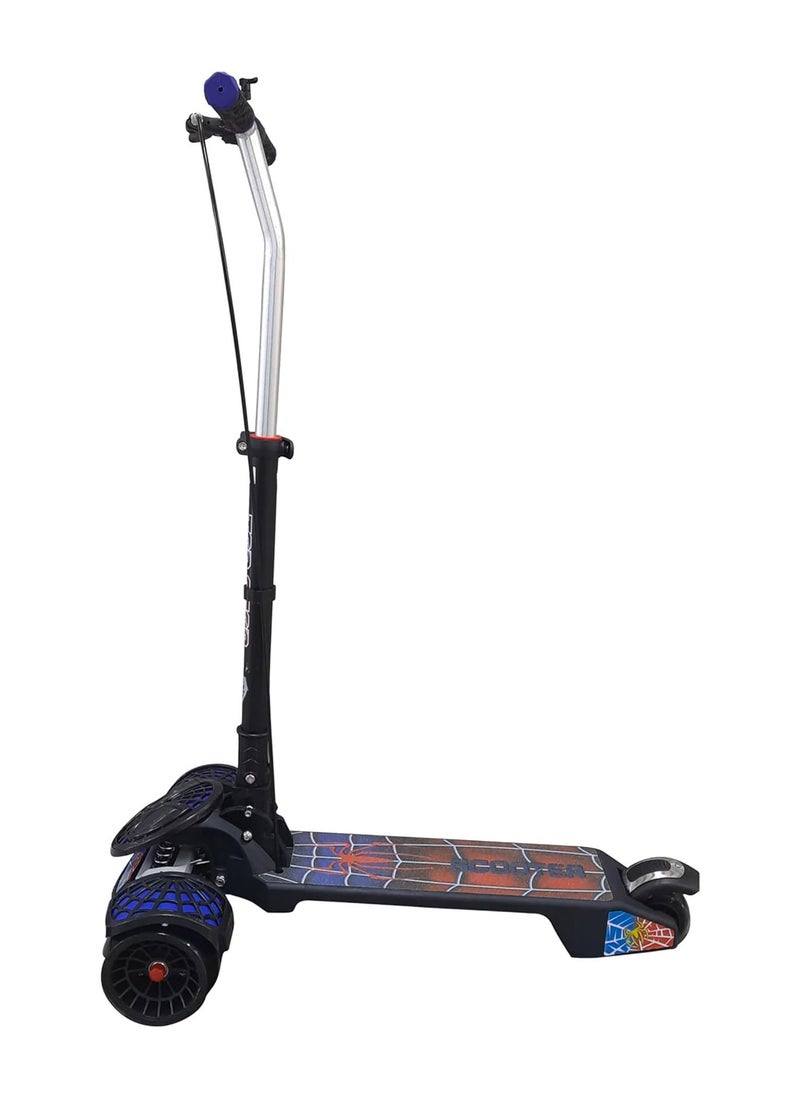 Top Gear Rideon TG 2020 Kids 3 Wheel  Smart Kick Scooter with Foldable & Height Adjustable Handle - LED PU Wheels & Rear Brake - Blue