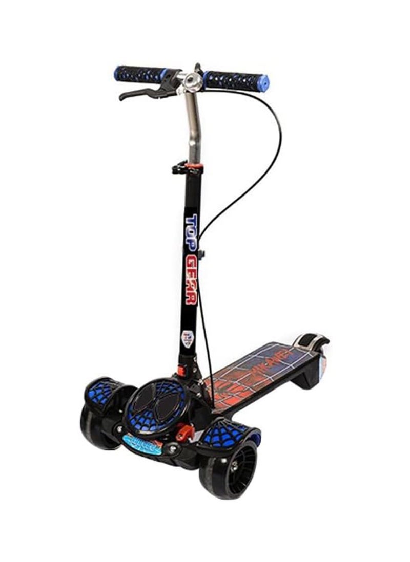 Top Gear Rideon TG 2020 Kids 3 Wheel  Smart Kick Scooter with Foldable & Height Adjustable Handle - LED PU Wheels & Rear Brake - Blue