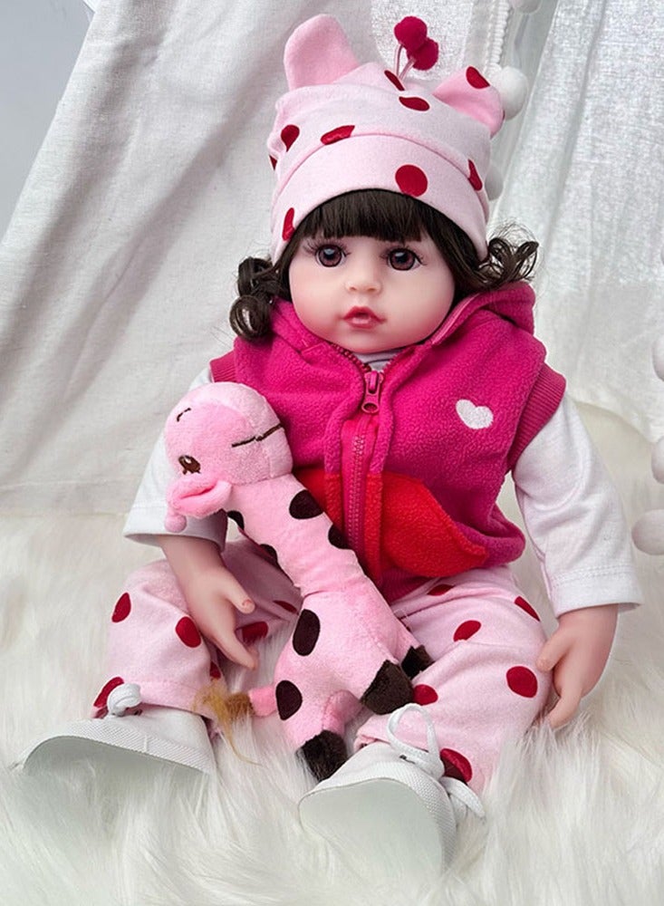 Reborn Baby Doll Cloth Body with Movable Limbs, Plush Toys