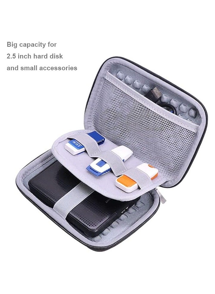 Hard Drive Case Bag, Shockproof Electronic Accessories Organizer Bag For 2.5 Inch Hard Drives
