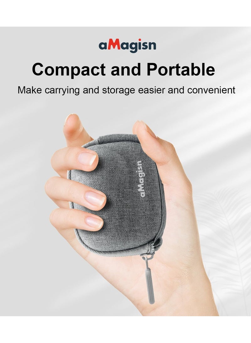 Mini Storage Bag for Insta360 GO 3 Action Camera, Original Quick Release Base No Need to Remove, Hard Carrying Case for Insta360 GO3 with Tripod,